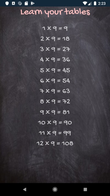 Learn your times tables by heart!